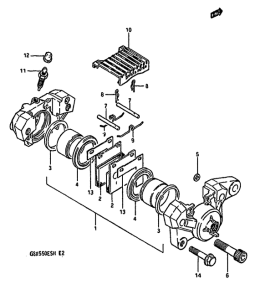 GSX550 Задний суппортs