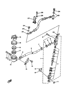 TZR125 Bomba de freno trasera