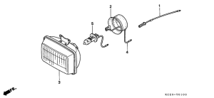 XR250R Блок освещения в сборе