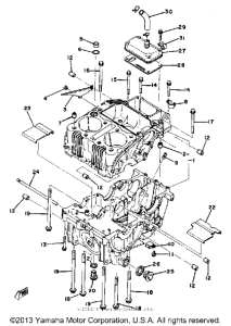 XS400G Картер двигателя