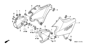 CB1300S (ABS) Боковая крышка