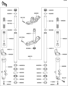 ZR750 Передняя вилка