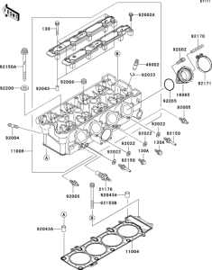 ZX900 Головка цилиндров