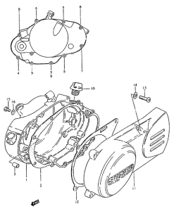ZR50 Crankcase cover ass`y  (v