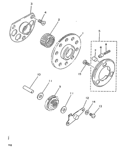 TZR125R Муфта стартера