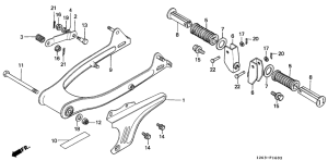 ST70 Rear fork / chain case