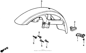 CB450 Переднее крыло