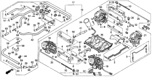 VFR750F Carburetor assy. 90-93