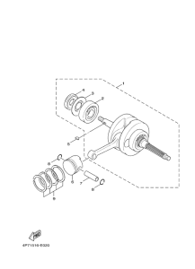 XC125E Crankshaft & piston