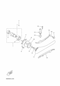 YP250R Распределительный вал & chain