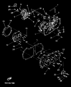 YN100 Картер двигателя