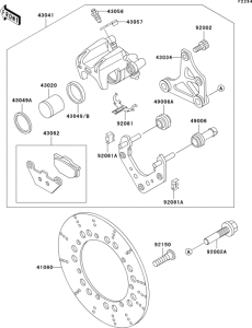 ZG1200 Задний тормоз