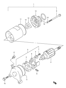 DR125 Стартерный мотор