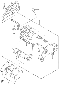 DR-Z250 Задний суппорт