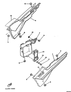 RD125LC Боковые обтекатели