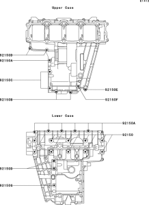 ZX750 Болты крепления картера