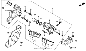 CR500R Rear brake caliper 87-89