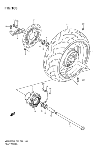 VZR1800 Rear wheel complete assy
