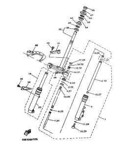 YN50R Передняя вилка