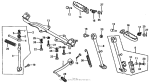 CT70 Pedal + step + stand
