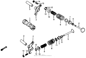 C70 Распределительный вал и клапана