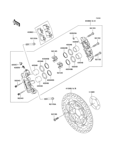 VN1600 Передний суппорт