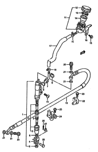 DR350 Задний тормозной цилиндр