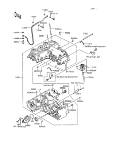 ZX500 Картер двигателя