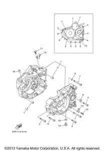 TT250R Картер двигателя