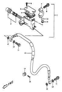 DR350 Передний тормозной цилиндр