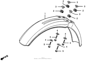 CR250R Переднее крыло