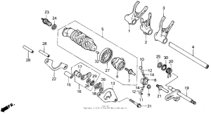 VFR750R Вилка переключения передач