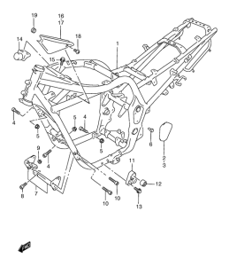 GSF1200S (ABS) Frame comp