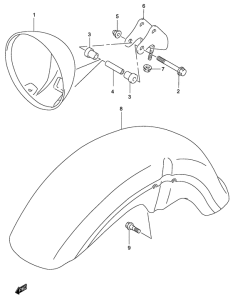 GZ250 Фара головного света