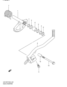 UC125 Ножной стартер