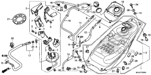 NC700X (DCT) Fuel tank + fuel pump