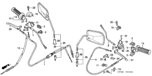SA75 Handle lever / switch / cable