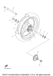 FJR13AEV Переднее колесо