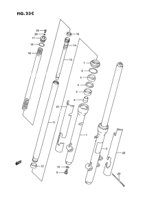 RM80 Вилка передней оси