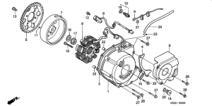 NSR125R Left crankcase cover /  generator