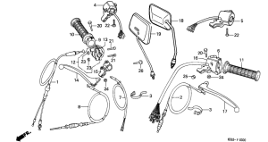 H100 Handle lever / switch / cable