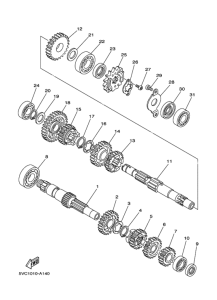 TW225E Мост ведущий комплект