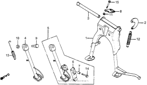 CM400 Подножка