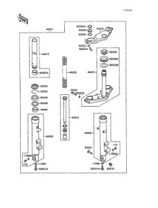 EX400 Передняя вилка