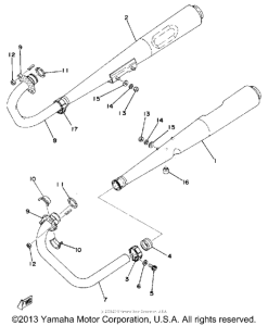 XS400D Выхлопная система