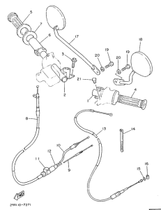 YSR50 Steering handle. cable