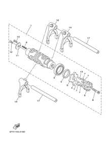 XV17PCSC Shift cam & fork