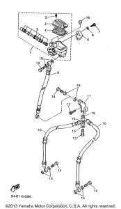 FZR600RJC Главный тормозной цилиндр