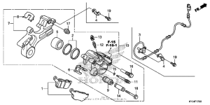 CBR250R Задний суппорт