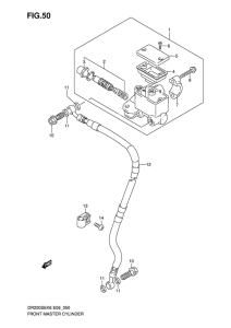 DR200 Передний тормозной цилиндр